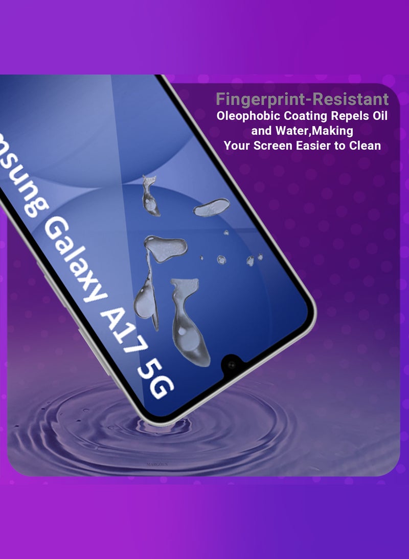 MARGOUN 3D Tempered Glass Screen Protector for Samsung Galaxy A17 5G – 6GB RAM / 128GB Storage Clear-1 - Image 3