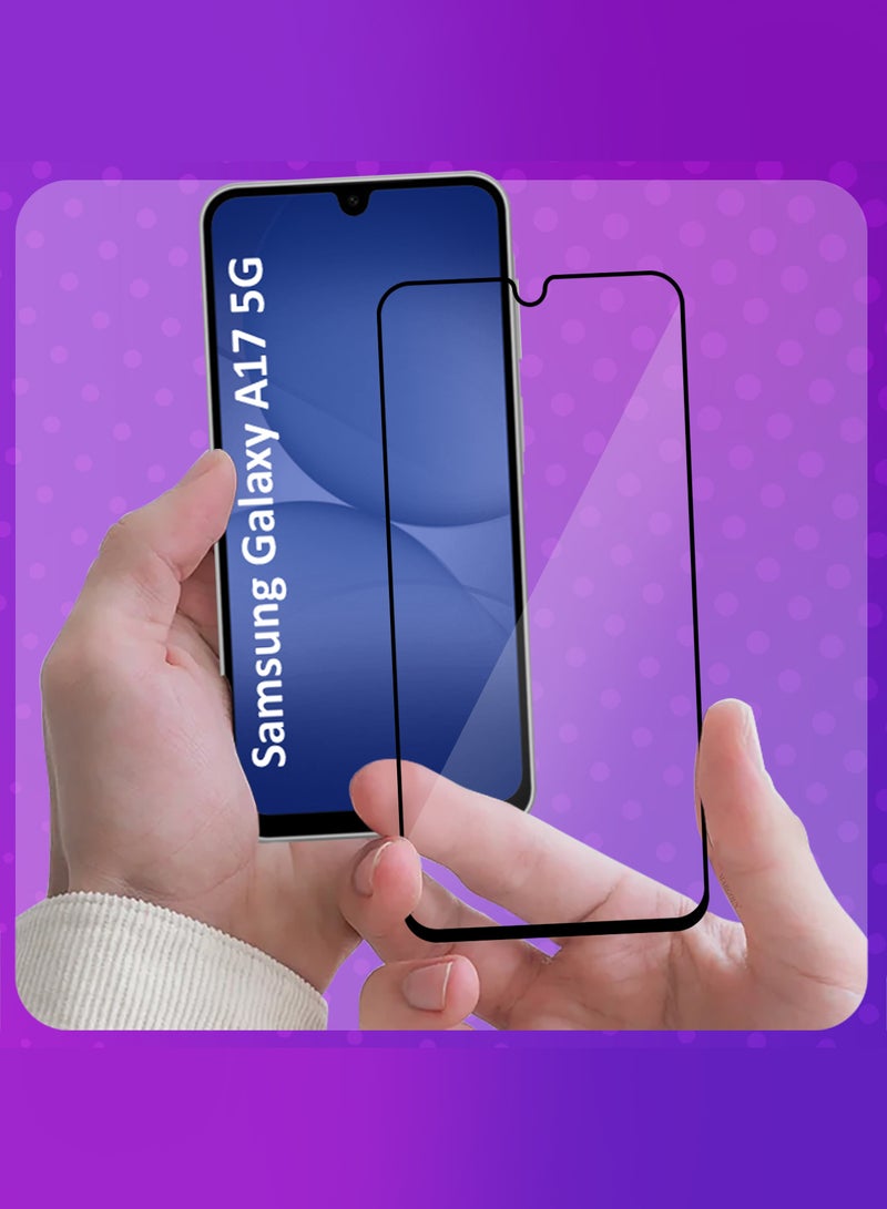 MARGOUN 2 Pieces 3D Tempered Glass Screen Protector for Samsung Galaxy A17 5G – 6GB RAM / 128GB Storage Clear-2 - Image 3