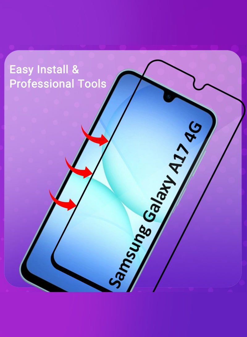 MARGOUN Full Coverage 3D Screen Protector for Samsung Galaxy A17 Dual SIM 4G – 6GB RAM / 128GB Storage Clear-1 - Image 4