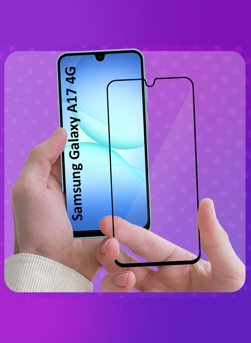 MARGOUN Full Coverage 3D Screen Protector for Samsung Galaxy A17 Dual SIM 4G – 6GB RAM / 128GB Storage Clear-1 - Image 2