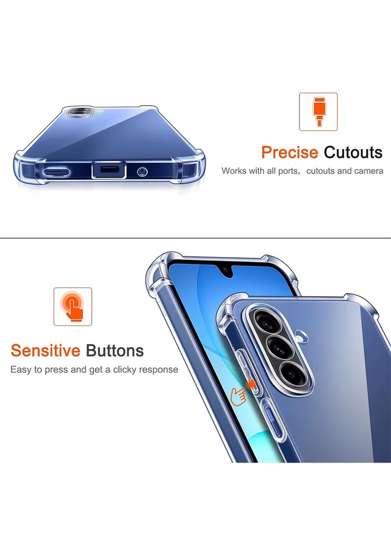 MARGOUN Slim TPU Gorilla Armor Anti-Shock Case Clear Protective Cover For Galaxy A17 Clear-1 - Image 3