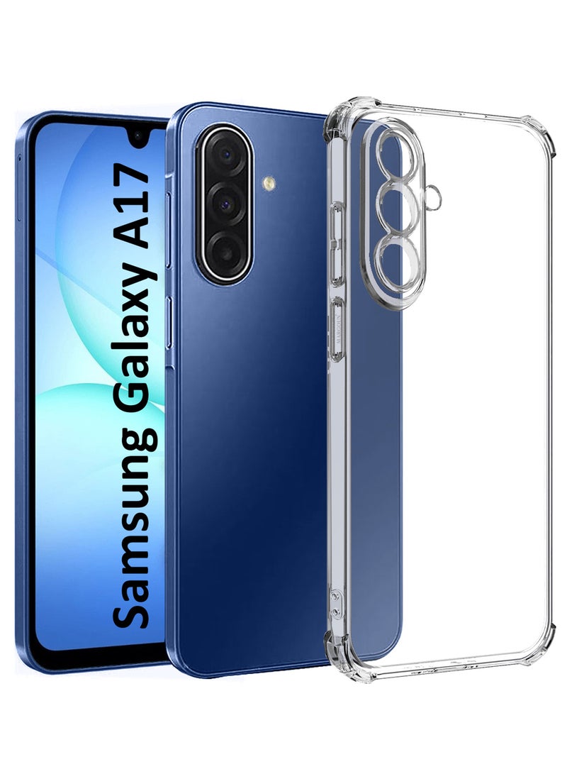MARGOUN Slim TPU Gorilla Armor Anti-Shock Case Clear Protective Cover For Galaxy A17 Clear-1 - Image 1