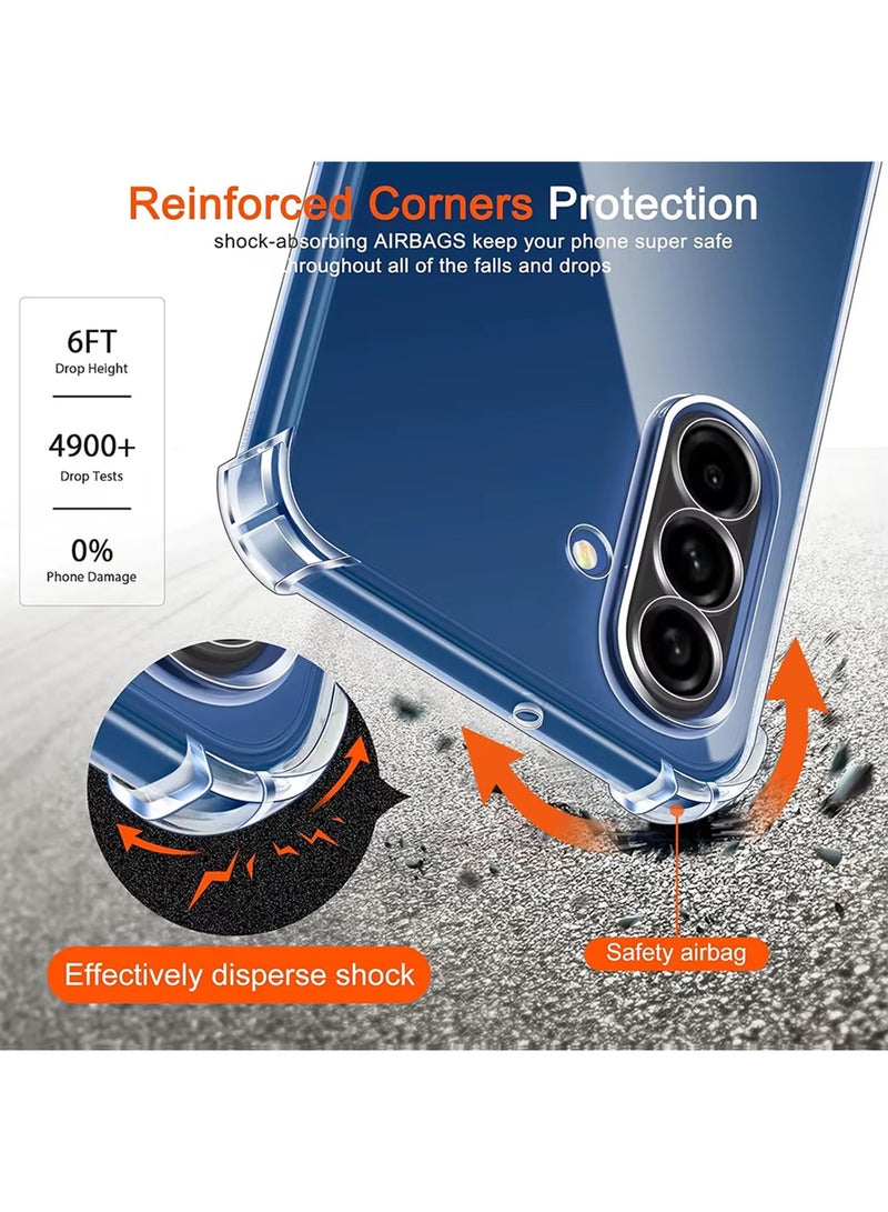 MARGOUN Slim TPU Gorilla Armor Anti-Shock Case Clear Protective Cover For Galaxy A17 Clear-1 - Image 4