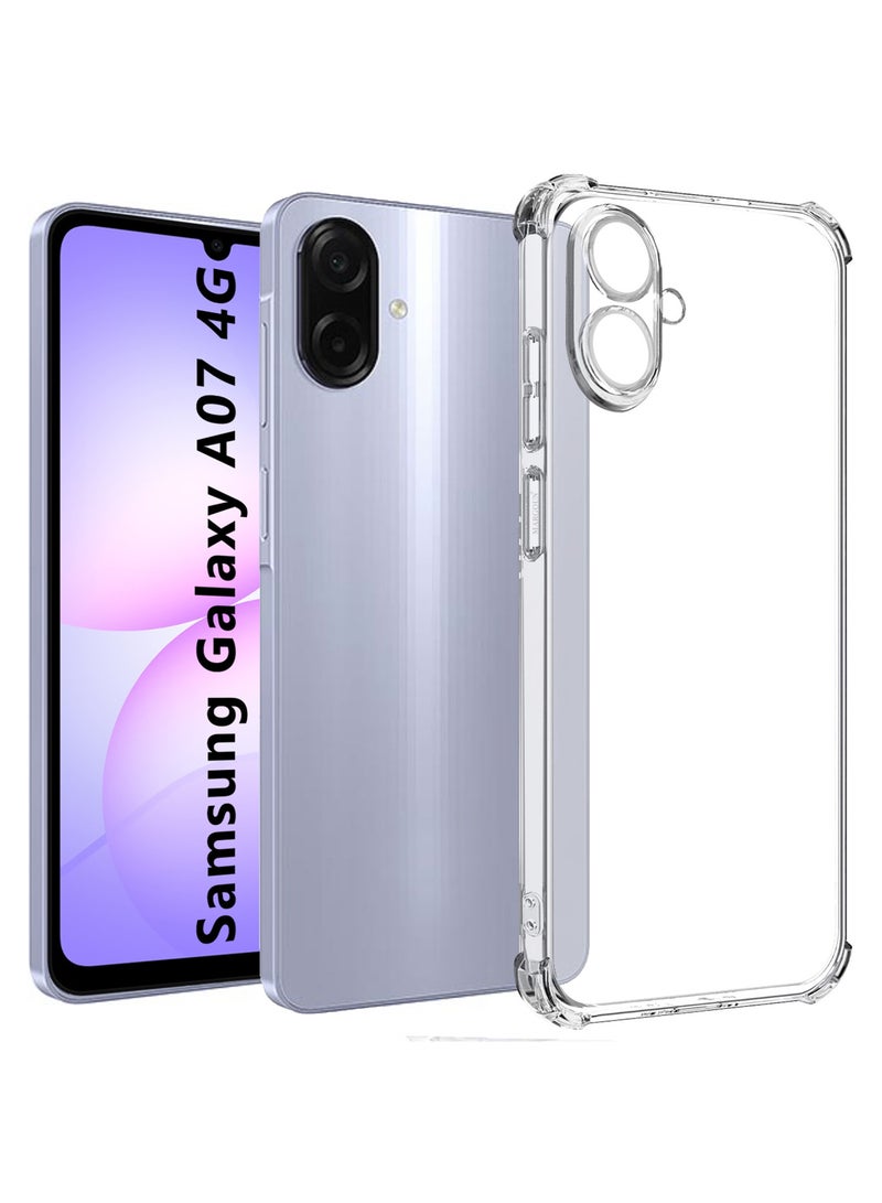 MARGOUN Slim TPU Gorilla Armor Anti-Shock Case Clear Protective Cover For Galaxy A07 4G Clear-1 - Image 1