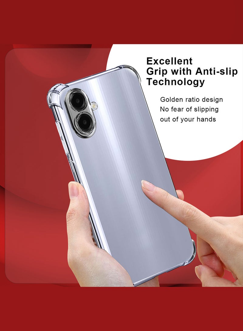 MARGOUN Slim TPU Gorilla Armor Anti-Shock Case Clear Protective Cover For Galaxy A07 4G Clear-1 - Image 5