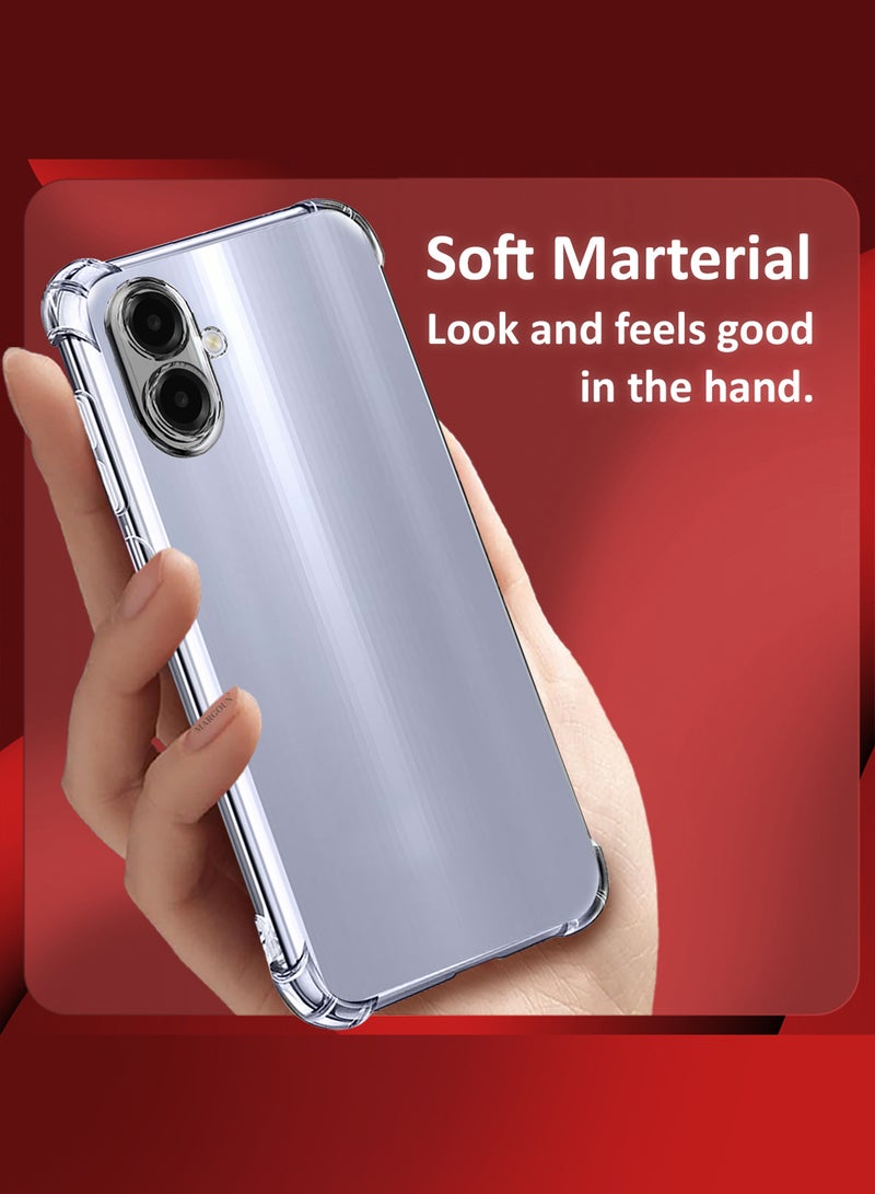 MARGOUN Slim TPU Gorilla Armor Anti-Shock Case Clear Protective Cover For Galaxy A07 4G Clear-1 - Image 3