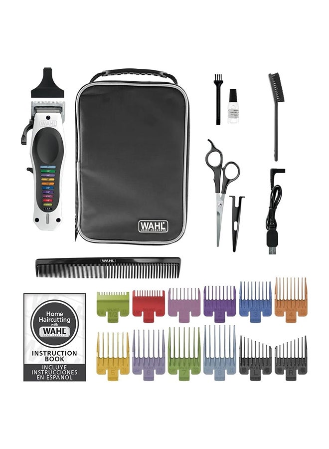 WAHL Cordless Color Pro, Lithium-Ion, Hair Clipper for Men, Rechargeable Hair Cutting Kit with 12 Color Coded Guards, Self-Sharpening Blades & Adjustable Taper Lever - 3027001 - Black - Image 1