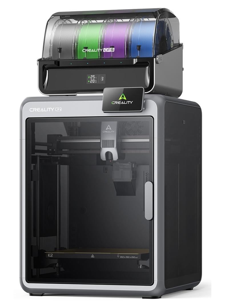 كريليتي 3D طابعة ثلاثية الأبعاد كرياليتي K2 كومبو، طابعة ثلاثية الأبعاد احترافية جديدة متعددة الألوان مع دعم CFS يصل إلى 16 لون، سرعة طباعة 600 مم/ث، محرك دفع مباشر من الجيل التالي، 260 * 260 * 260 مم - Image 1