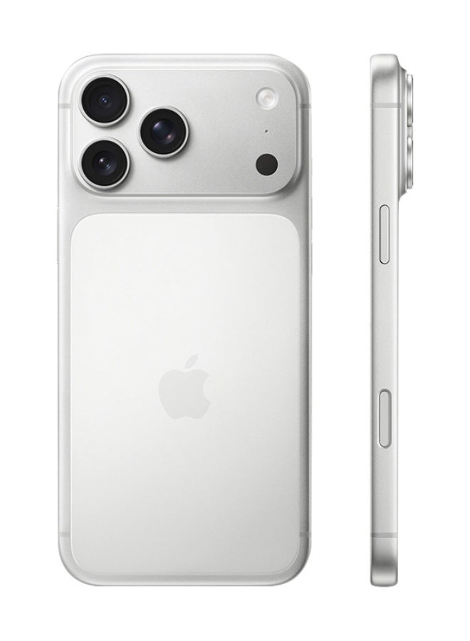 ابل  iPhone 17 Pro Max 512 GB Silver 5G (Nano Sim & E-Sim ) With FaceTime - Middle East Version - Image 2