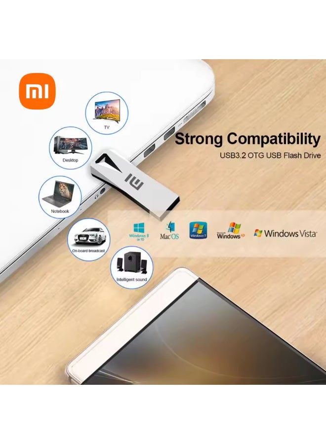 Xiaomi Metal 2TB Flash Drive USB 3.2 Super High Speed Transfer Mini U Disk Pen Drive Type C Memory Waterproof Disk SSD USB Drive 2 TB - Image 4