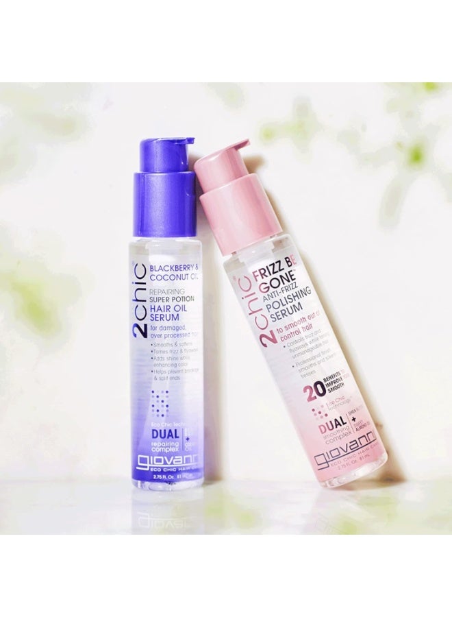 Giovanni 2chic, Frizz Be Gone™ Anti-Frizz Polishing Serum, Shea Butter + Sweet Almond Oil, 2.75 fl oz 81mlml - Image 4