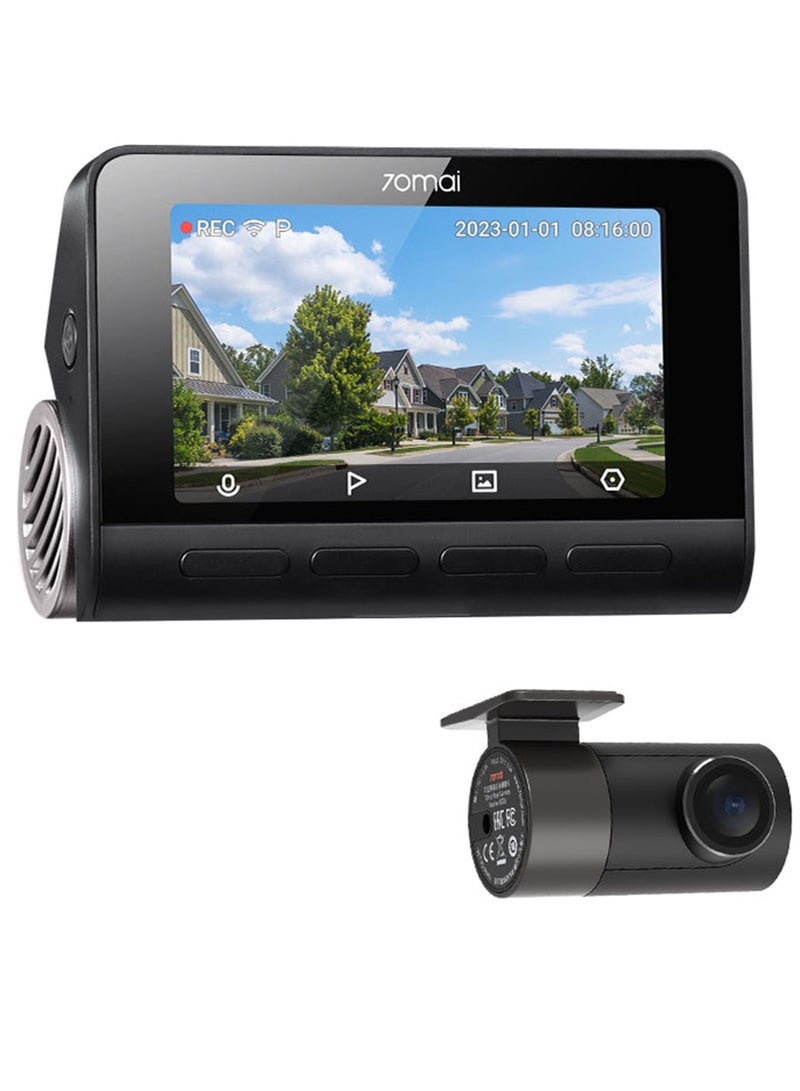 70 ماي كاميرا داش 4K A810S-2 HDR مجموعة، 4K حقيقية و 1080P مزدوجة القناة، رؤية بومة الليل، متوافقة مع 4G LTE، مزودة بنظام ADAS و GPS، مكثف فائق التحديث WiFi 6، تحكم عبر التطبيق والصوت - Image 1