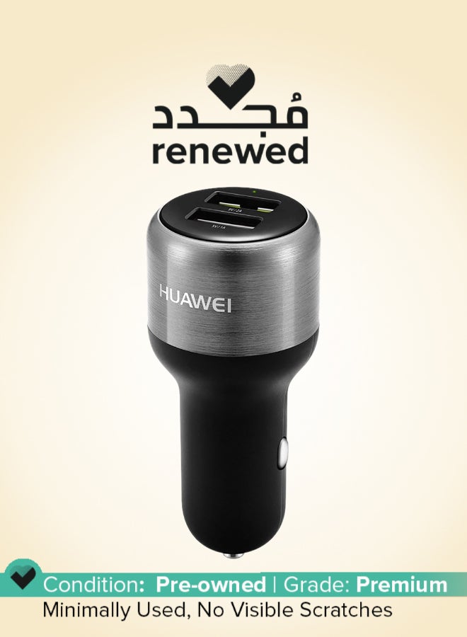 HUAWEI Renewed - Dual USB Car Charger Black/Silver - Image 1