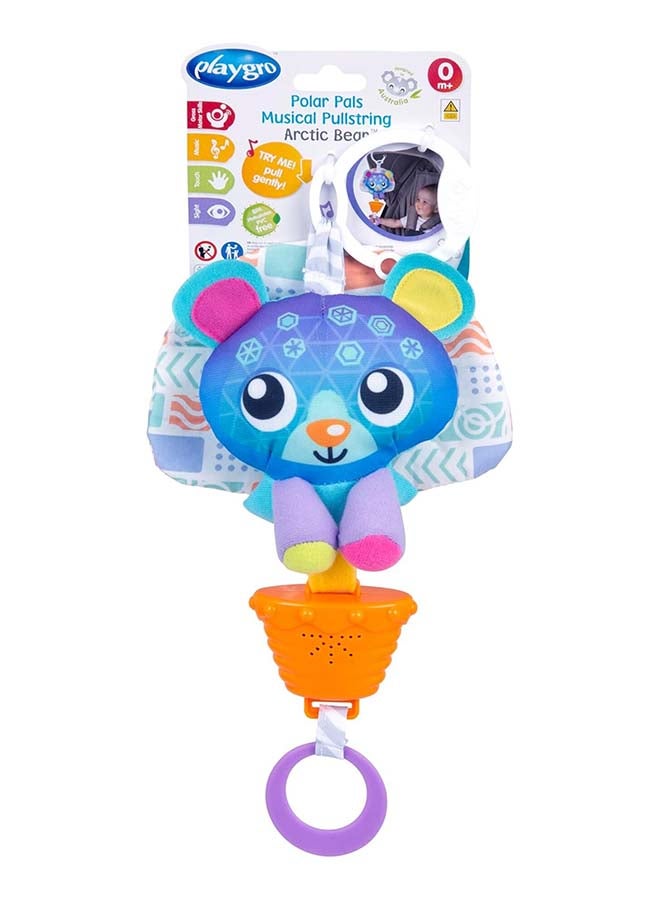 playgro Polar Pals Musical Pullstring Bear - Stroller Baby Toy, 0+ Months - Image 5