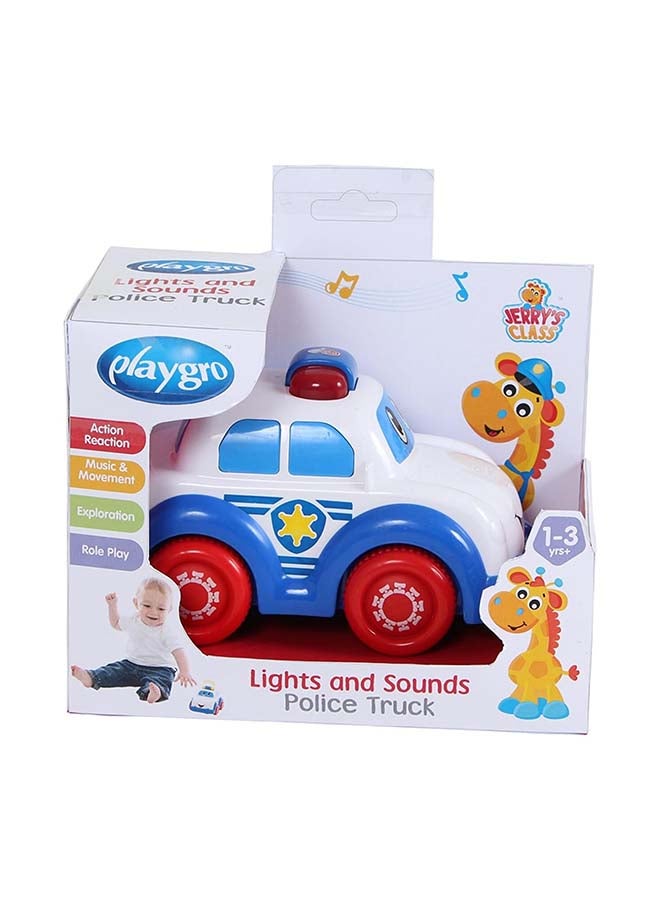 playgro Lights & Sounds Police Car – Engaging Baby Toy for Development and Sensory Play, 0+ Months - Image 1