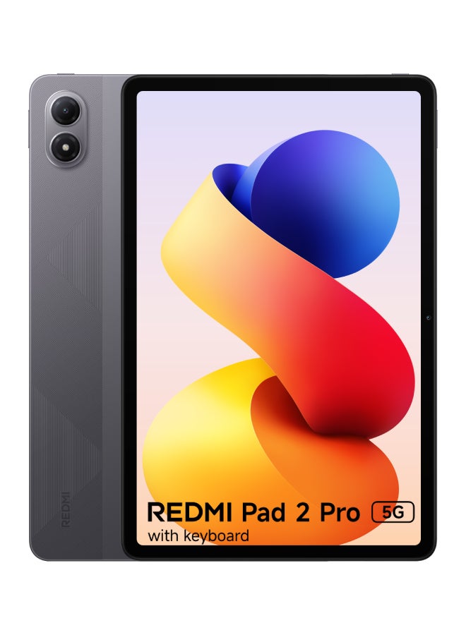 شاومي ريدمي باد 2 برو 5G شاشة 12.1 بوصة بدقة 2.5K واضحة كالكريستال رمادي غرافيت 8GB RAM 256GB واي فاي مع لوحة مفاتيح مجانية - النسخة العالمية - Image 2