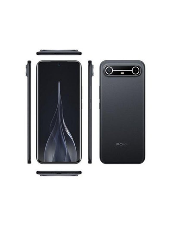 تكنو هاتف بوفا سليم 5G ثنائي الشريحة سليم أسود بارد 8GB RAM 256GB 5G - مع هدايا مجانية كيس هاتف على طراز المملكة العربية السعودية ، 3 سنوات 50GB تخزين سحابي وضمان شاشة لمدة 400 يوم + هدايا - Image 2