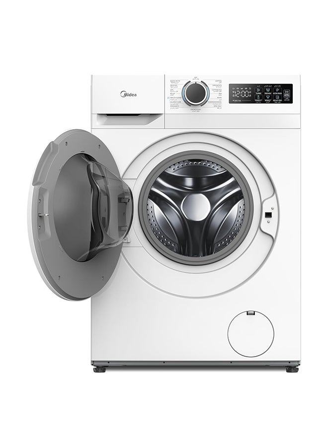 مديا غسالة ملابس أمامية، تيتانيوم، 1200 دورة في الدقيقة، شاشة LED رقمية، محرك عاكس BLDC، 15 برنامج مع تنظيف الأسطوانة، MF110W70BW-GCC - Image 2