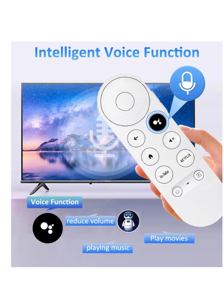 جوجل Original Google Voice Remote for Chromecast with Google TV HD & Chromecast with Google TV 4K– White - Image 5
