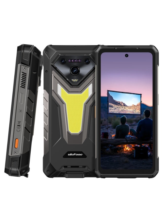 Ulefone Armor 34 Pro Plus 5G | Built-in Projector | 16GB RAM 512GB ROM | 25500MAh Battery | 6.95-Inch FHD+ Display | Triple Camera | Android 15 - Pulse Black - Image 1