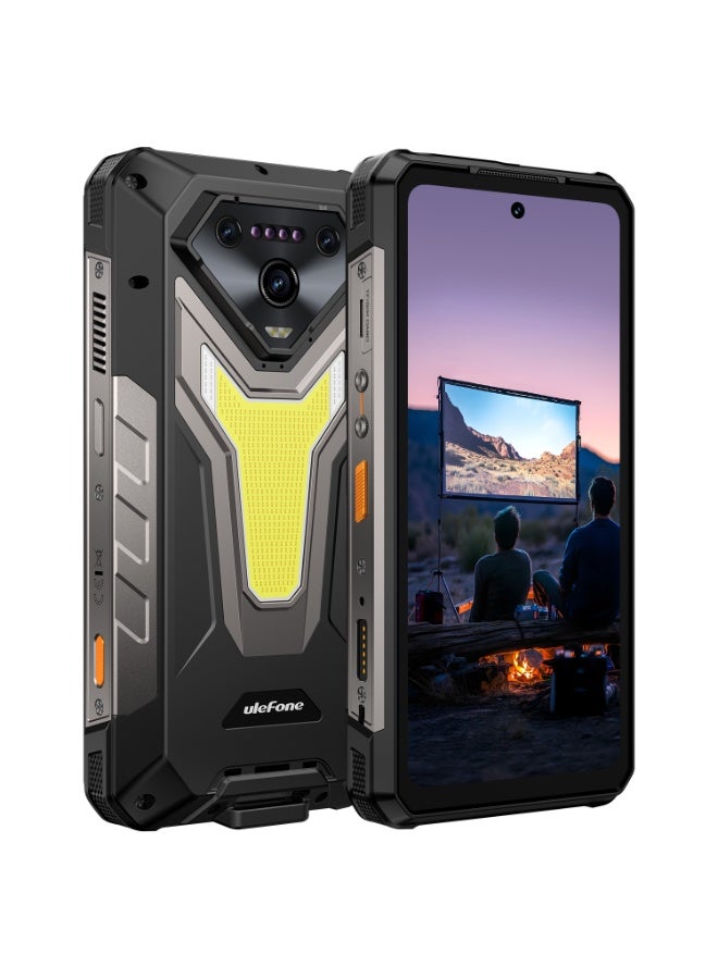 Ulefone Armor 34 Pro Plus 5G | Built-in Projector | 16GB RAM 512GB ROM | 25500MAh Battery | 6.95-Inch FHD+ Display | Triple Camera | Android 15 - Pulse Black - Image 3