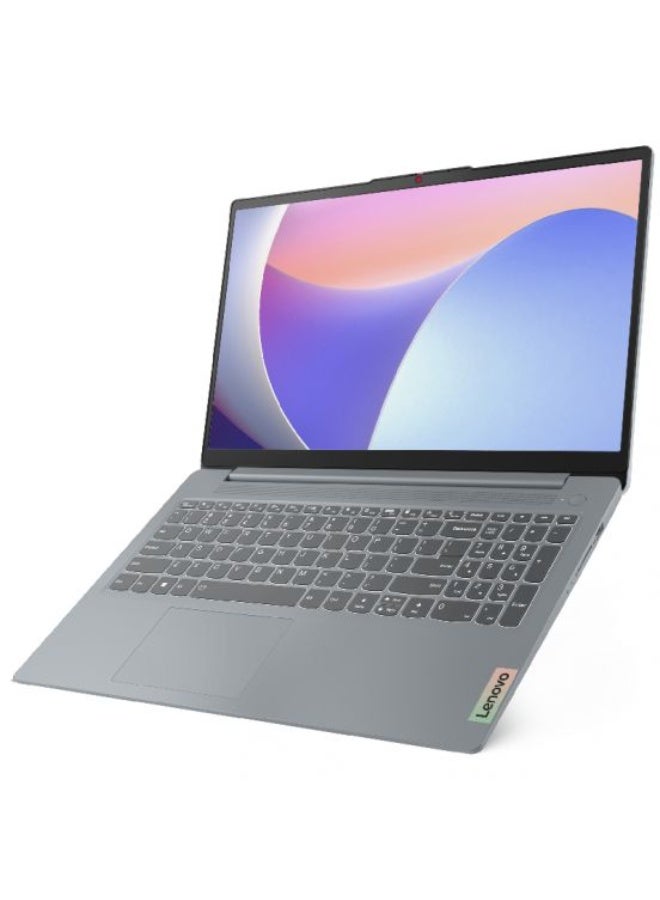 لينوفو LAPTOP LENOVO IdeaPad Slim 3 15AMN8 AMD Ryzen 5 7520U RAM 16GB Soldered LPDDR5-5500 HDD 512GB SSD M.2 NVME Integrated AMD Radeon 610M Graphics 15.6 FHD DOS 2 Years Warranty 82XQ00NWED English/Arabic Silver - Image 3