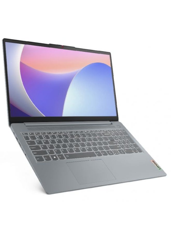 لينوفو LAPTOP LENOVO IdeaPad Slim 3 15AMN8 AMD Ryzen 5 7520U RAM 16GB Soldered LPDDR5-5500 HDD 512GB SSD M.2 NVME Integrated AMD Radeon 610M Graphics 15.6 FHD DOS 2 Years Warranty 82XQ00NWED English/Arabic Silver - Image 2
