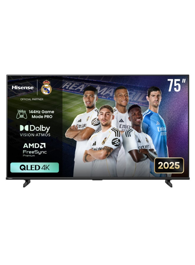 Hisense 75 Inch Mini LED Smart TV, Quantum Dot, 144Hz, Integrated Subwoofer, Dolby Vision IQ & Dolby Atmos, Full Array Local Dimming, Hi-View Engine Processor [Energy Class E] 75E8Q Black - Image 1