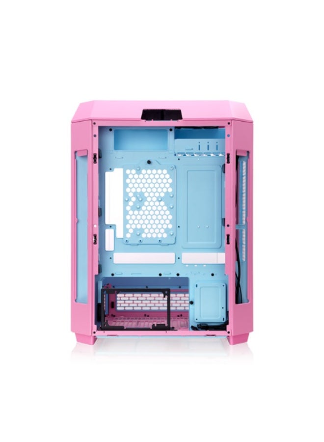 ثيرمال تيك Tower 600 Bubble Pink Mid-Tower Gaming PC Case, Tempered Glass 3 Panels, ATX/Micro-ATX/Mini-ITX, High-Airflow, Liquid Cooling Ready, CPU Cooler 210mm, GPU 400mm, Radiator 420mm & 360mm, USB 3.2 Type-C, USB 3.0, Pink | CA-1Z1-00MAWN-00 - Image 5