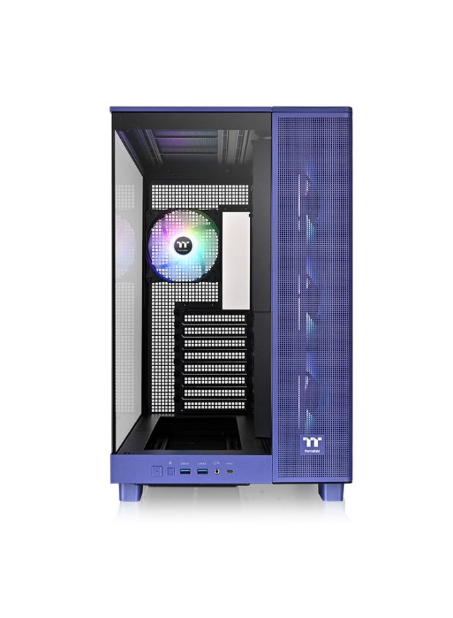 ثيرمال تيك View 380 XL TG ARGB Future Dusk Mid-Tower PC Case, Tempered Glass, 4 ARGB Fans, Dual-Chamber, ATX/Micro-ATX/Mini-ITX, 360mm Radiator, GPU 420mm, USB-C | CA-11E-00MNWN-00 - Image 2