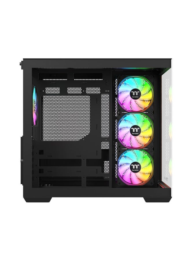 ثيرمال تيك View 380 WS Black Mid Tower Gaming PC Case – ARGB Fans x4, Tempered Glass Panels, Dual-Chamber, ATX Compatible, Supports 360mm Top & 280/240mm Side Radiators, USB-C, Large GPU & CPU Clearance | CA-1Z2-00M1WN-WS - Image 4