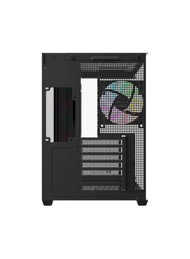ثيرمال تيك View 380 WS Black Mid Tower Gaming PC Case – ARGB Fans x4, Tempered Glass Panels, Dual-Chamber, ATX Compatible, Supports 360mm Top & 280/240mm Side Radiators, USB-C, Large GPU & CPU Clearance | CA-1Z2-00M1WN-WS - Image 3