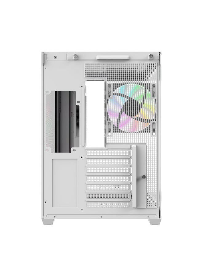 ثيرمال تيك View 380 WS White Mid Tower Gaming PC Case – ARGB Fans x4, Tempered Glass Panels, Dual-Chamber, ATX Compatible, Supports 360mm Top & 280/240mm Side Radiators, USB-C, Large GPU & CPU Clearance | CA-1Z2-00M6WN-WS - Image 3