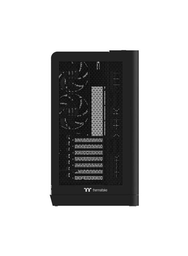 ثيرمال تيك View 390 Air Mid Tower Case – Curved Tempered Glass, ATX/Micro-ATX/Mini-ITX, Vertical GPU Mount, Dual 120mm Fans, Up to 360mm Radiator, USB 3.2 Type-C, Black | CA-11F-00M1WN-00 - Image 3