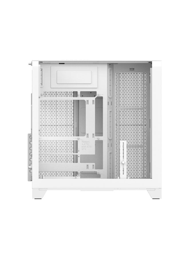 ثيرمال تيك View 390 Air Mid Tower Case – Curved Tempered Glass, ATX/Micro-ATX/Mini-ITX, Vertical GPU Mount, Dual 120mm Fans, Up to 360mm Radiator, USB 3.2 Type-C, White | CA-11F-00M6WN-00 - Image 4