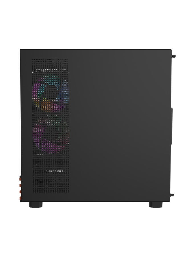 ثيرمال تيك View 270 Plus WS ARGB Mid Tower Gaming PC Case – Dual Tempered Glass Panels, Pre‑installed ARGB Fans & Sync, USB‑C, 360mm Radiator Support, High‑Airflow Cooling, ATX/E‑ATX Build, HDD & SSD Storage, Black | CA-1Y7-00M1WN-WS - Image 5