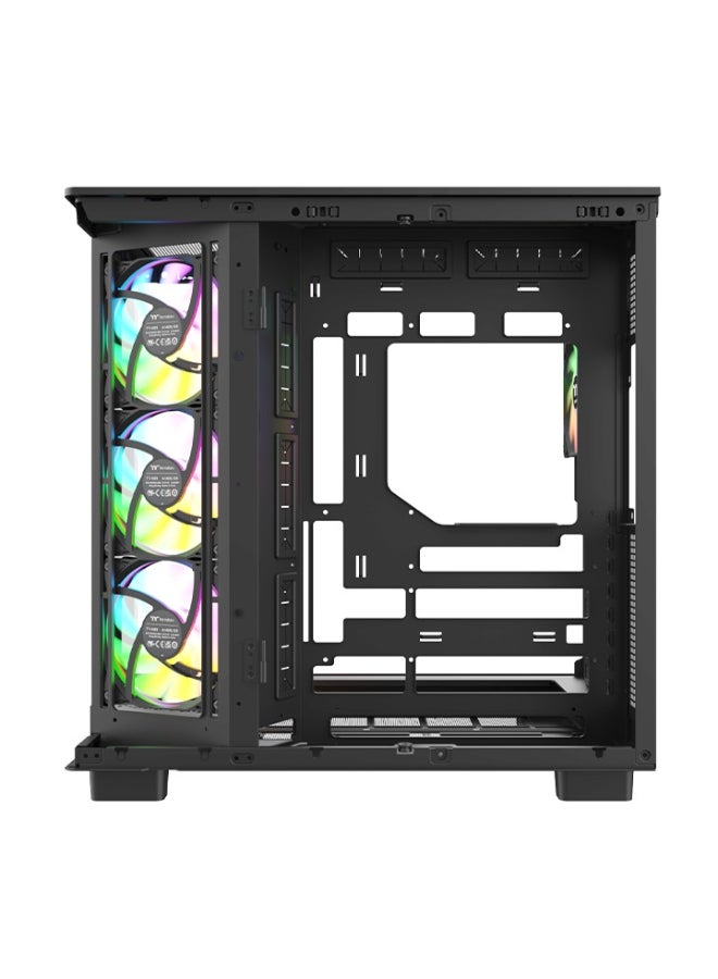 ثيرمال تيك View 380 XL WS ARGB Mid Tower ATX Case – Tempered Glass, Dual Chamber, 4 ARGB Fans, Supports ATX/mATX/ITX, 360mm Radiators, USB-C & USB 3.0, GPU Support Bracket, Black | CA-11E-00M1WN-WS - Image 5