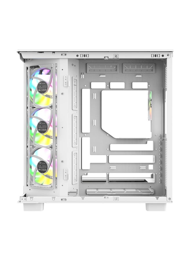 ثيرمال تيك View 380 XL WS ARGB Mid Tower ATX Case – Tempered Glass, Dual Chamber, 4 ARGB Fans, Supports ATX/mATX/ITX, 360mm Radiators, USB-C & USB 3.0, GPU Support Bracket, White | CA-11E-00M6WN-WS - Image 4