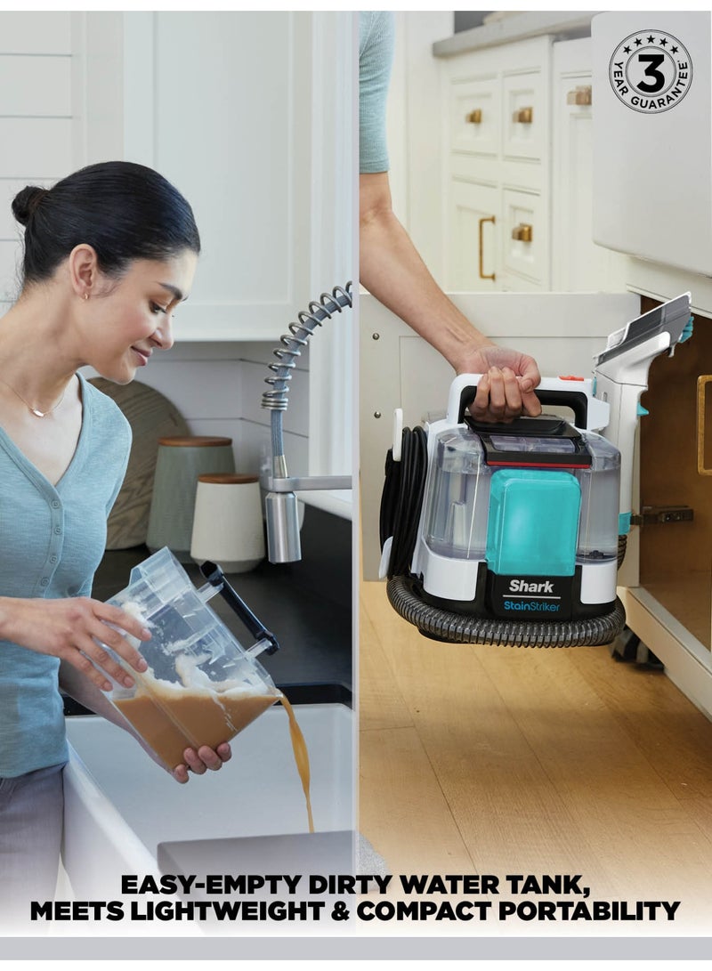 Shark Stain Striker & Spot Cleaner with Tough Stain, Carpet & Upholstory Cleaner with Crevice & Hose-Cleaning Tools, 2x Bespoke Cleaning Formulas to Remove Stains, Odours, Dirt & Grime PX200MET 1.25 L 450 W 622356302999 white - Image 4