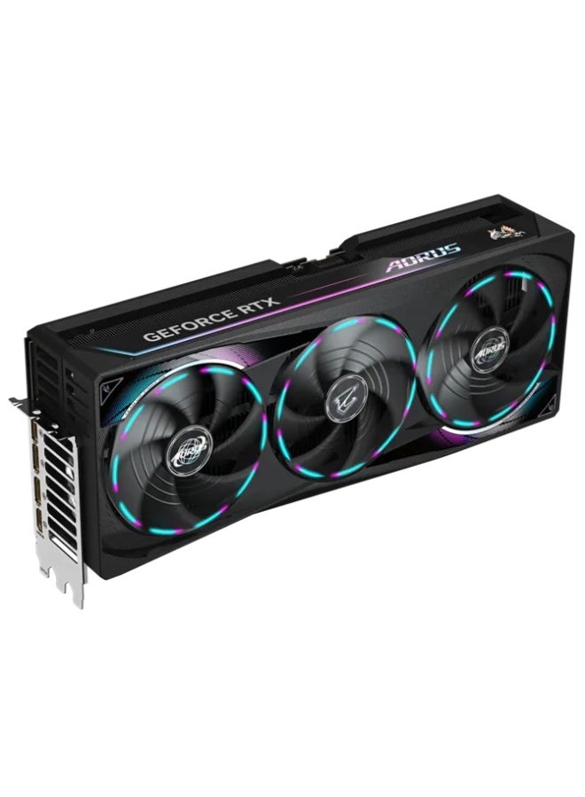 جيجابايت AORUS GeForce RTX 5090 MASTER 32GB GDDR7 PCIe 5.0 Graphics Card, 21760 CUDA Cores, 2655 MHz Boost, 512‑bit, WINDFORCE Cooling, RGB + LCD Edge View, 3× DP 2.1 & HDMI 2.1b, Dual BIOS, High‑Performance Gaming & AI/Rendering | 9VN5090AM-00-G10 - Image 2