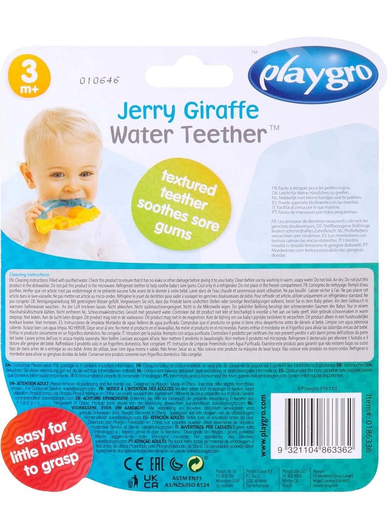 playgro Jerry Giraffe Water Teether - Rattle Baby Toy for Sensory Play, 0+ Months - Image 3