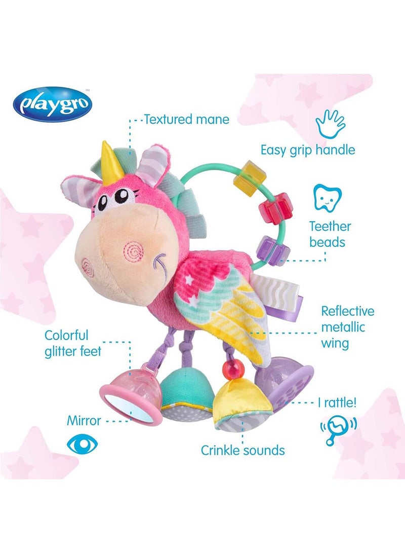 playgro Unicorn Activity Rattle (Polybag) - 0+ Months - Image 3