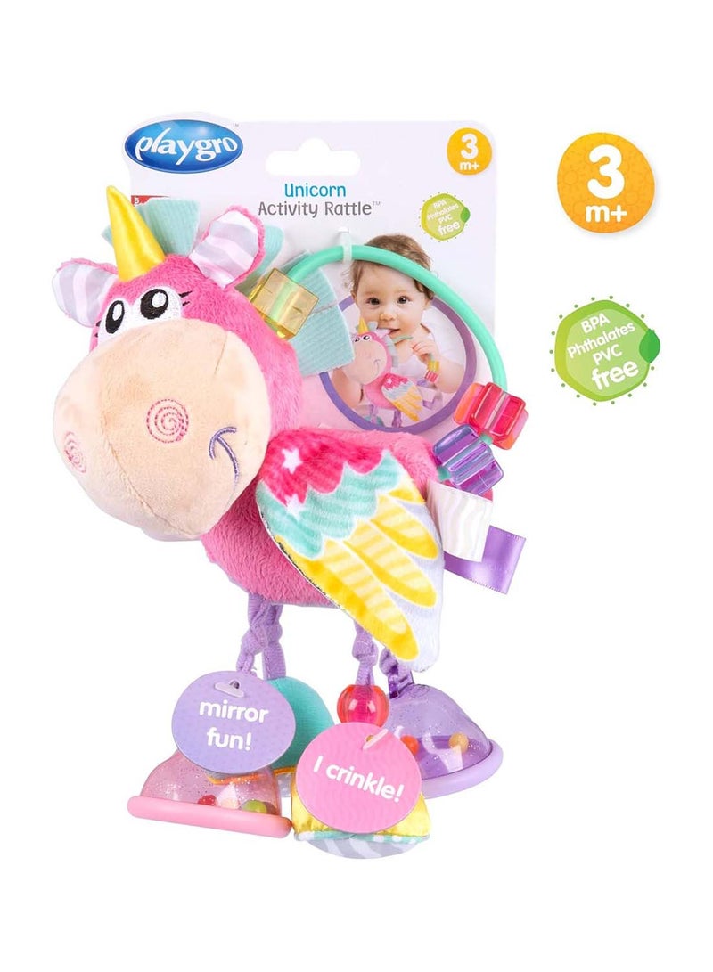 playgro Unicorn Activity Rattle (Polybag) - 0+ Months - Image 5