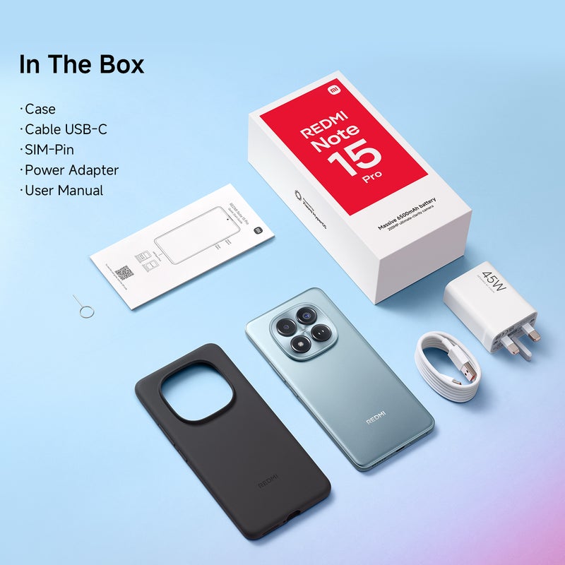 Xiaomi Redmi Note 15 Pro Dual SIM 4G Black 8G RAM 256GB with 3 Pin adaptor - Global Version - Image 3