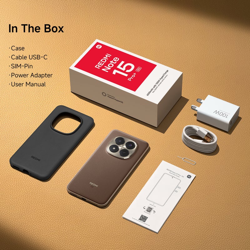 Xiaomi Redmi Note 15 Pro+ Dual SIM 5G Black 12G RAM 512GB with 3 Pin adaptor - Global Version - Image 5