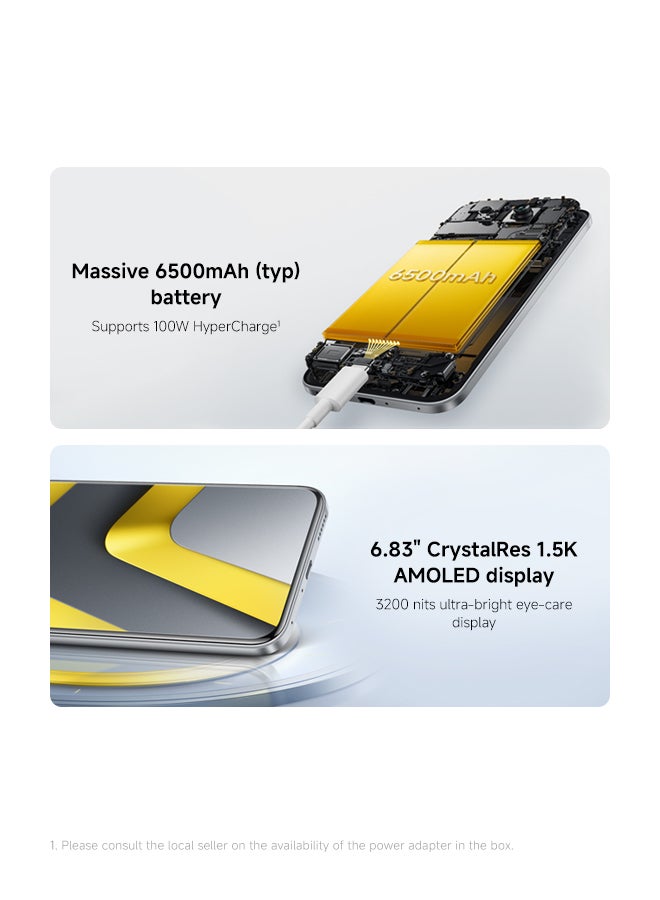 شاومي بوكو M8 برو ثنائي الشريحة 5G فضي 12 جيجابايت رام 512 جيجابايت مع محول 3 دبابيس - النسخة العالمية - Image 4