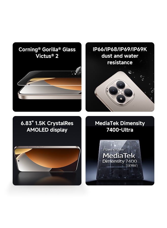 شاومي Redmi Note 15 Pro Dual SIM 5G Titanium color 8GB RAM 256GB with FREE Xiaomi smart band 9 active & Redmi Buds 6 Play - Global Version - Image 5