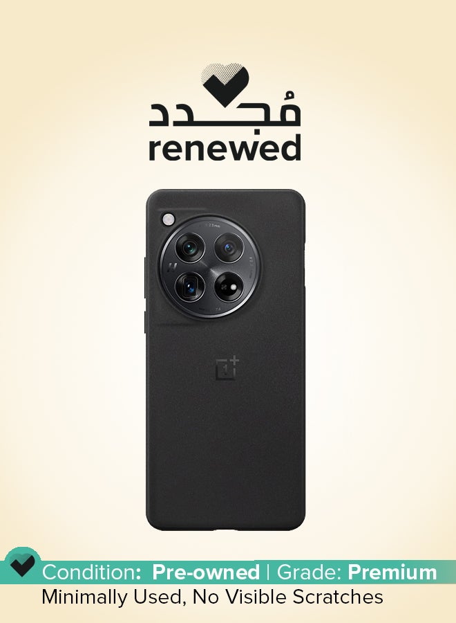 ون بلس مجدد - غلاف بامبر من OnePlus 12 بتصميم رملية باللون الأسود - حماية فائقة وراحة في الإمساك - Image 1
