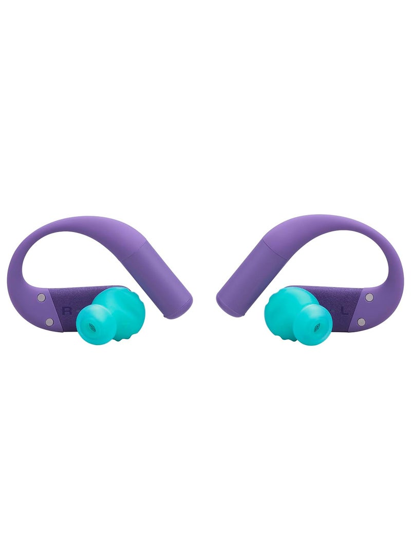 جي بي إل Endurance Peak 4 True Wireless Sports Headphones with Bluetooth and Noise Cancelling, 48 Hours Battery Life, TwistLock Secure Fit, IP68 Water/Dust Protection, JBL Pure Bass Sound purple - Image 3
