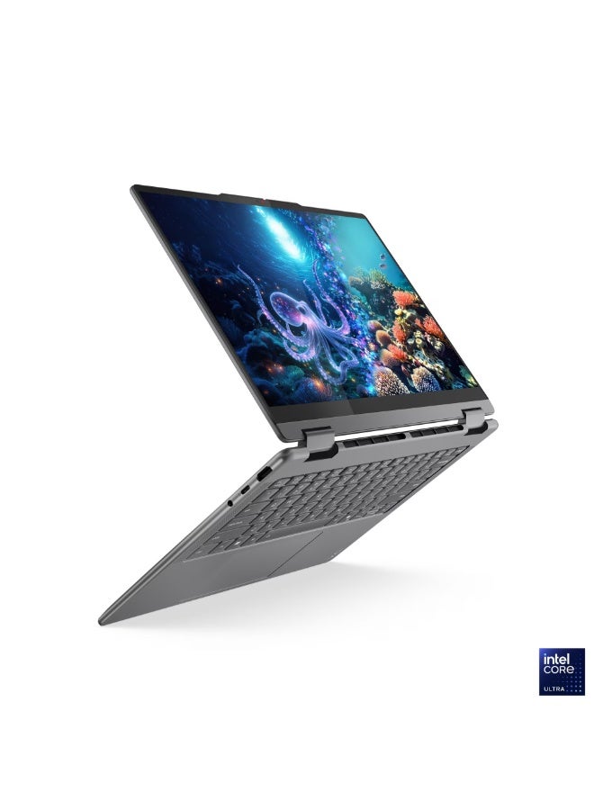 لينوفو LAPTOP LENOVO YOGA 7 14ILL10 2-in-1 Intel Core Ultra 7 258V 32 GB Soldered LPDDR5x-8533 MoP Memory HDD 1TB SSD M.2 NVME Integrated Intel Arc Graphics 140V 14 .2.8K WQXGA (2880x1800) OLED Win11 + Pen 2 YEAR WARRENTY 83JQ0097ED English/Arabic Luna Grey - Image 3
